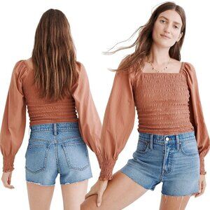 Madewell the Perfect Jean Short 23 High Rise Raw Hem Stretch Denim Cutoff Blue